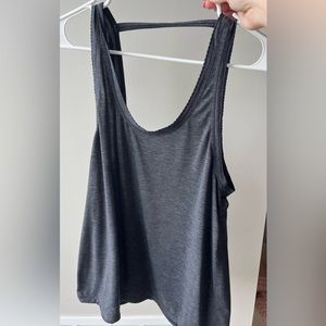Gray Lululemon Athletic Workout Tank Top